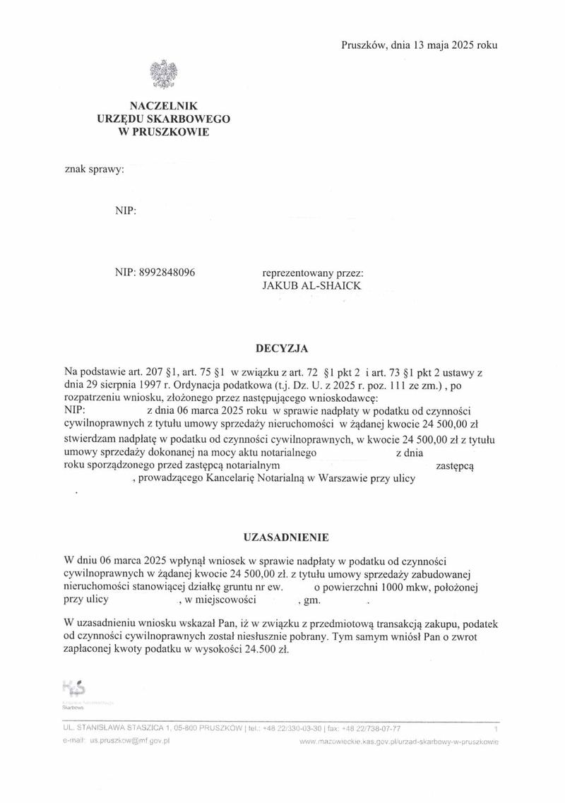 Forma własności a zwolnienie z PCC