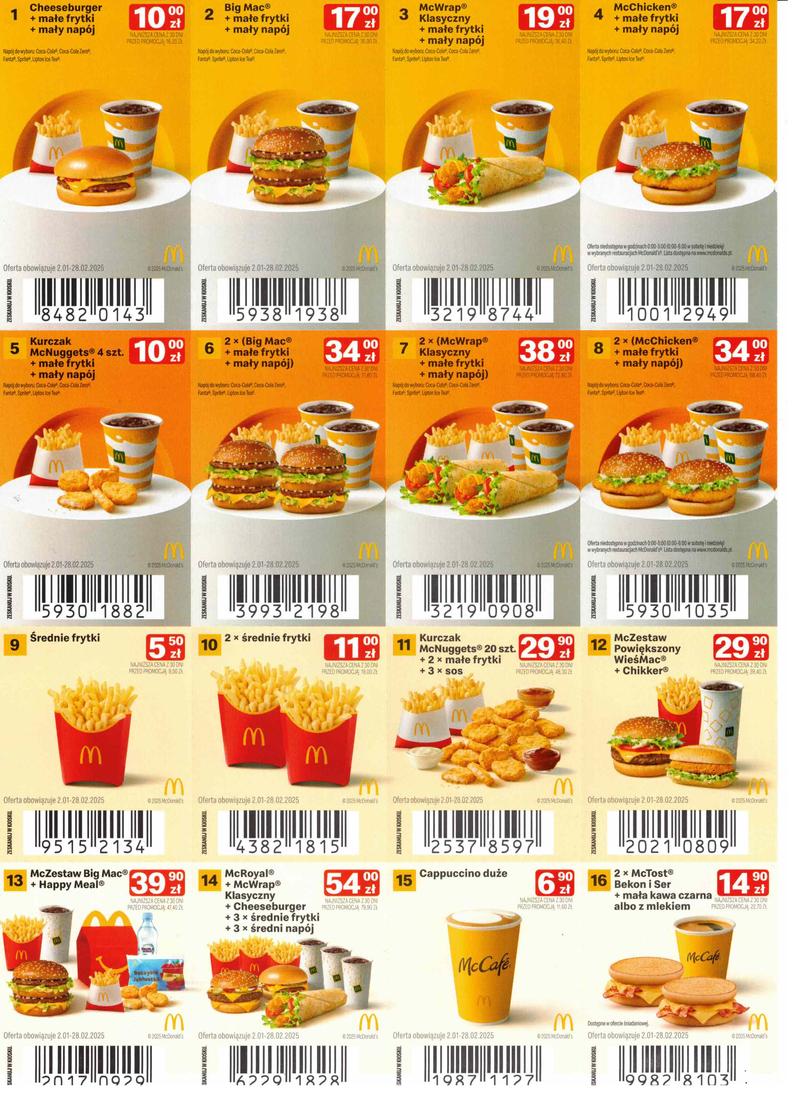 Kupony w aplikacji McDonald's