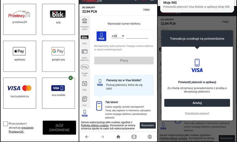 Sklepy akceptujące Visa Mobile